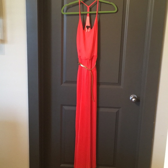 Bright orange XS high low dress - Picture 1 of 4